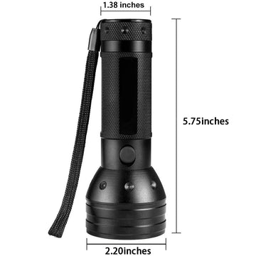 UV懐中電灯 51 LED 395 Nm 紫外線ブラックライト ペット尿検出器 乾いた汚れとトコジラミ検出器